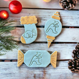 Christmas Australian Advent Set Emboss Cookie Stamps (6 pce)