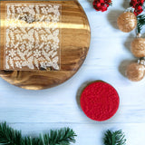 Christmas (Holly, Pinecones & Snowflake) Background Raise It Up / Deboss Cookie Stamp