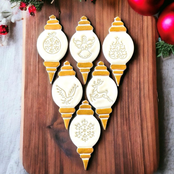 Christmas Classic Advent Set Emboss Cookie Stamp (6 pce)