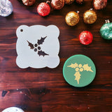 Christmas Holly Cookie / Cupcake Stencil