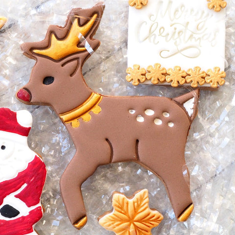 Christmas Reindeer (Detail Only) Emboss 3D Printed Cookie Stamp
