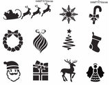 Christmas Symbols Cookie Stencil (2 pk)
