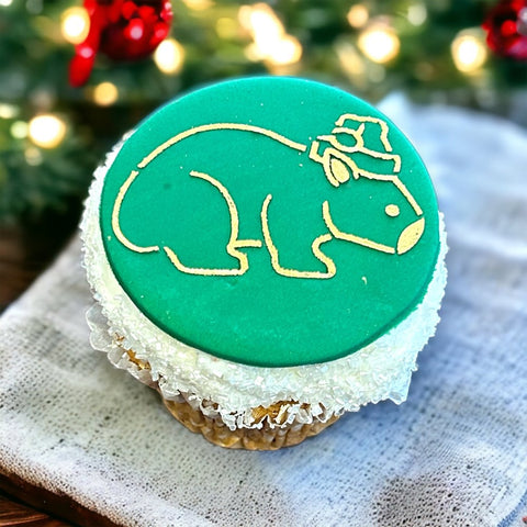 Christmas Wombat Cookie / Cupcake Stencil