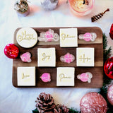 Christmas Words Set Emboss Cookie Stamps (6 pce)