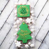 Christmas Wreath with Stocking Raise It Up / Deboss Cookie Stamp