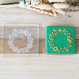 Christmas Wreath with Stocking Raise It Up / Deboss Cookie Stamp
