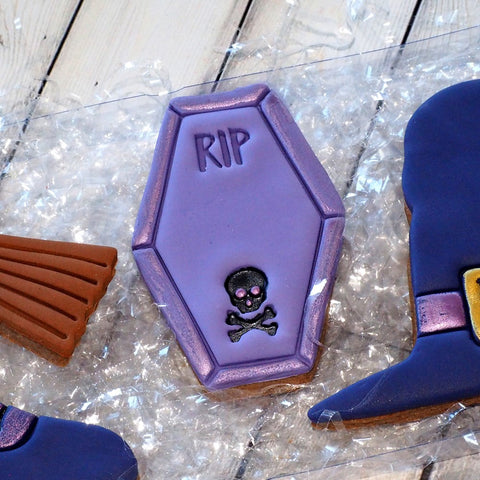 Coffin (Detail Only) Emboss 3D Printed Cookie Stamp