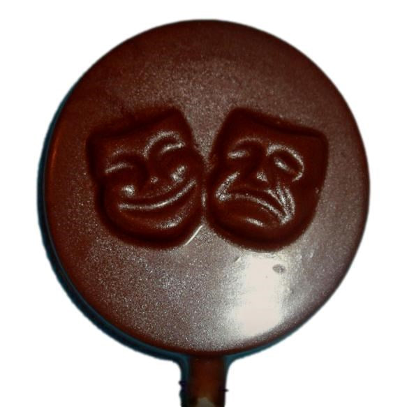 Comedy and Tragedy Theater Masks Chocolate Sucker or Chocolate Pop Mould  - End of Line