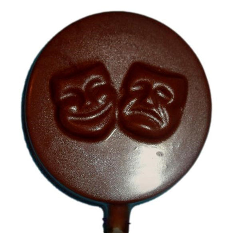Comedy and Tragedy Theater Masks Chocolate Sucker or Chocolate Pop Mould  - End of Line