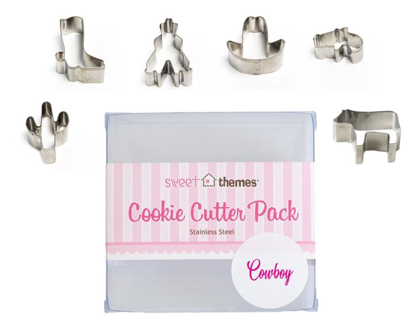 Cowboy Boxed Mini Cookie Cutter Set 6pce – Sweet Themes