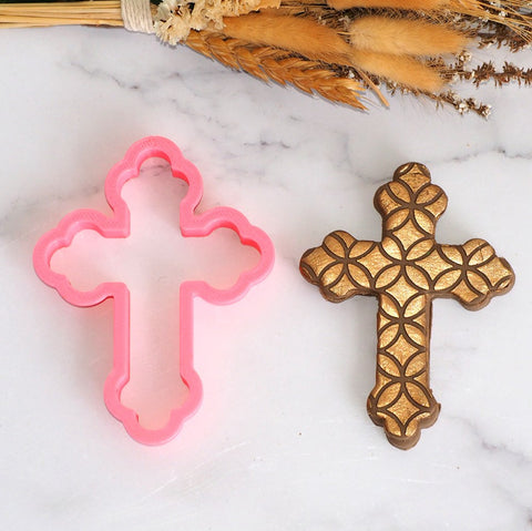 Cross Ornate 3D Printed Cookie Cutter