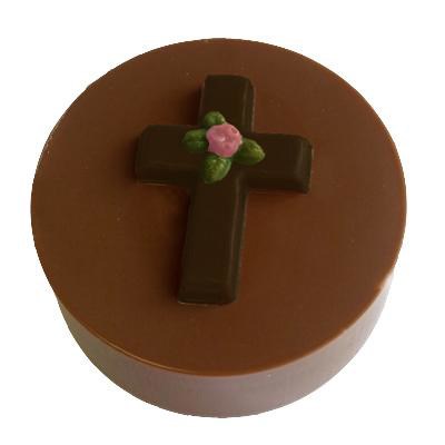 Cross with Rose Cookie "Oreo" Chocolate Mould or Soap Mould