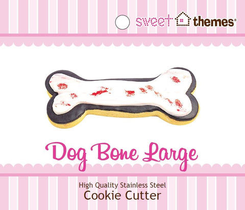 Dog Bone Large Stainless Steel Cookie Cutter with Swing Tag