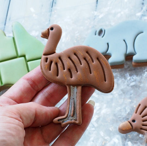Emu (Stamp Set) Emboss 3D Printed Cookie Stamp + 3D Printed Cookie Cutter