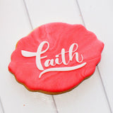 Awareness Faith Raise It Up / Deboss Cookie Stamp