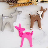 Deer or Fawn (Stamp Set) Emboss 3D Printed Cookie Stamp + Stainless Steel Cookie Cutter