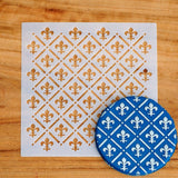 Fleur de lis Trellis Cookie Stencil