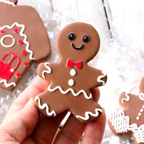 Gingerbread Boy (Stamp Set) Raise It Up / Deboss Cookie Stamp + 3D Printed Cookie Cutter