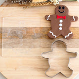 Gingerbread Man Large (Stamp Set) Raise It Up / Deboss Cookie Stamp  + Stainless Steel Cookie Cutter