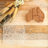 Gum Leaf Background Raise It Up / Deboss Cookie Stamp