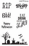 Halloween Words Cookie Stencil