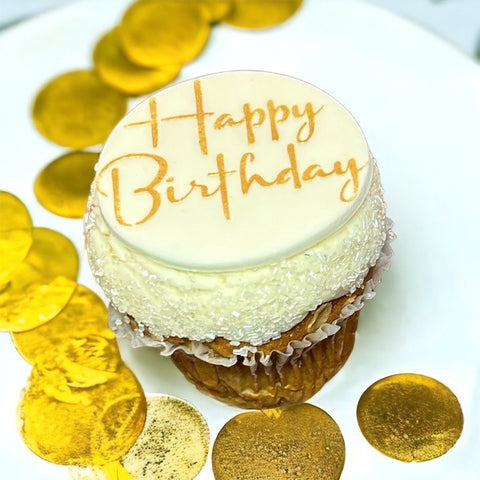 Happy Birthday (Script) Cookie / Cupcake Stencil