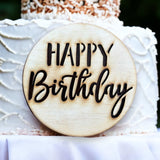 Happy Birthday (Fun) Cake Topper - Plywood