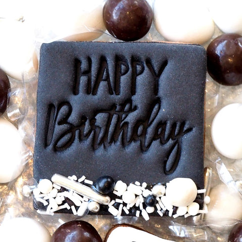 Happy Birthday (Fun) Emboss 3D Printed Cookie Stamp