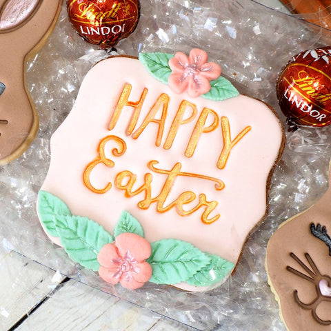 Happy Easter (Funky) Emboss 3D Printed Cookie Stamp