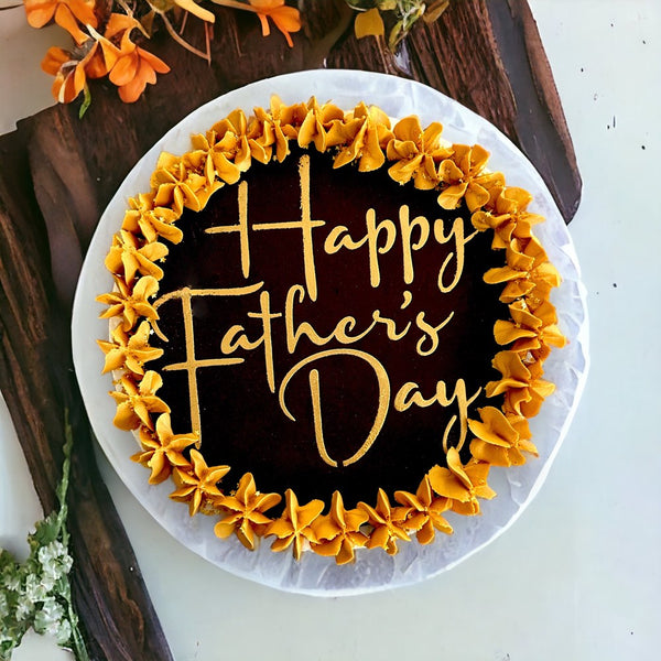 Happy Father's Day (Script) Cake Topper Stencil