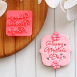 Happy Mother's Day Emboss 3D Printed Cookie Stamp