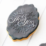 Happy New Year (Firework Burst) Raise It Up / Deboss Cookie Stamp