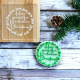 Have yourself a fair dinkum Christmas (Script) with Eucalypt Wreath Raise It Up / Deboss Cookie Stamp
