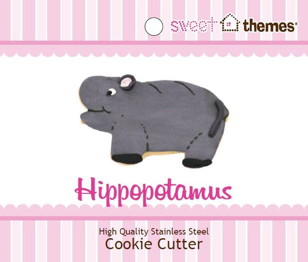 Hippopotamus Stainless Steel Cookie Cutter with Swing Tag