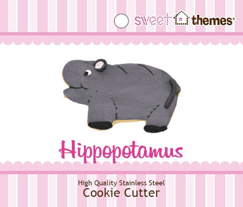 Hippopotamus Stainless Steel Cookie Cutter with Swing Tag