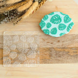 Jungle Leaf Background Raise It Up / Deboss Cookie Stamp