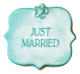 Just Married Raise It Up / Deboss Cookie Stamp