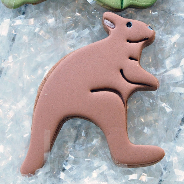 Kangaroo (Detail Only) Emboss 3D Printed Cookie Stamp