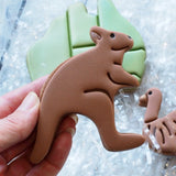 Kangaroo (Stamp Set) Emboss 3D Printed Cookie Stamp + 3D Printed Cookie Cutter