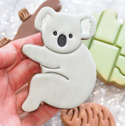 Koala (Stamp Set) Emboss 3D Printed Cookie Stamp + 3D Printed Cookie Cutter