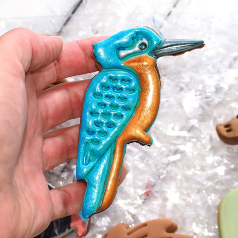 Kookaburra or Kingfisher (Stamp Set) Emboss 3D Printed Cookie Stamp + 3D Printed Cookie Cutter