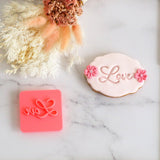 Love (Bold Script) Emboss 3D Printed Cookie Stamp