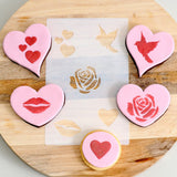 Love Symbols Cookie Stencil