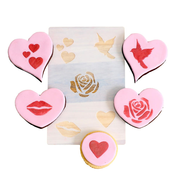 Love Symbols Cookie Stencil