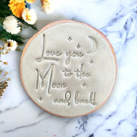 Love you to the Moon and Back Emboss Cookie Stamp