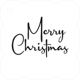 Merry Christmas (Script) Cookie / Cupcake Stencil