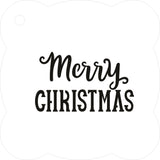 Merry Christmas (Fun) Cookie / Cupcake Stencil