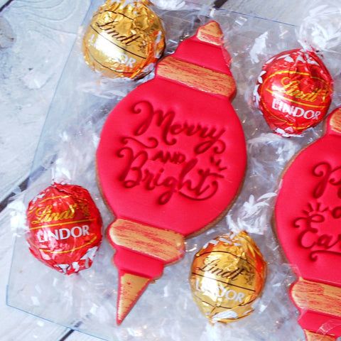 Merry and Bright Emboss 3D Printed Cookie Stamp
