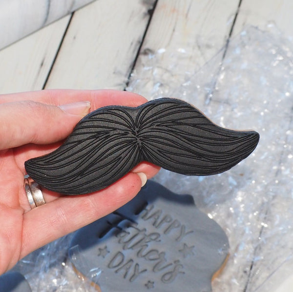 Moustache (Stamp Set) Raise It Up / Deboss Cookie Stamp + Stainless Steel Cookie Cutter