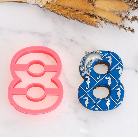 Number 8 (Eight) 3D Printed Cookie Cutter